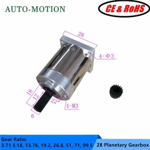 NEMA 11 stepper motor gearbox planetary gearbox NEMA 11 gear reducer with different gear ratio for optionas