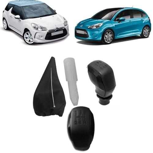 GEAR SHIFT KNOB (SPORTS BLACK TYPE) & GEAR SLEEVE the VERJUICE CITROEN C3 III-DS3 2009-2015 7591.CC- 16088722ZD
