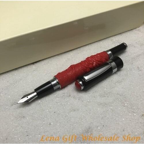 Fuliwen F30 carving Resin china "Bright Future" Fountain Pen metal Gift Pen pen Top Resin decorate