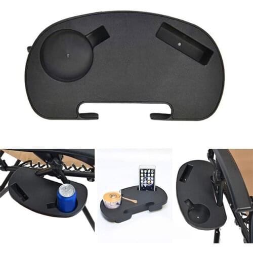 Folding Chair Tray Plastic Travel-friendly Cup Holder Portable Detachable Cup Bracket Dining Storage Rack For Outdoor Camping