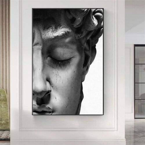Sculpture of David Head Canvas Art Posters And Prints David Canvas Paintings On the Wall Nordic Art Pictures Home Decoration