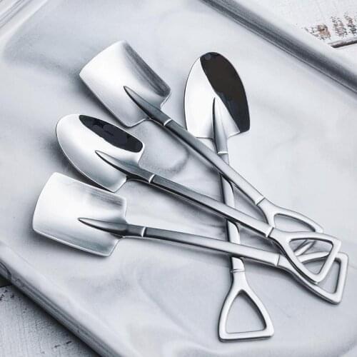 Stainless Steel Spoon Shovel Set Cutlery Cake Kitchen Retro Tableware Coffee Cute Creative Tea-Spoon Fashion Watermelon Tool