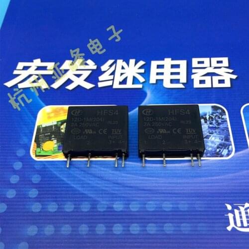 2pcs Hongfa Solid State Relay HFS4-12D-1M(204) Ac Random M-Type Lead-out Leg 2a250vac