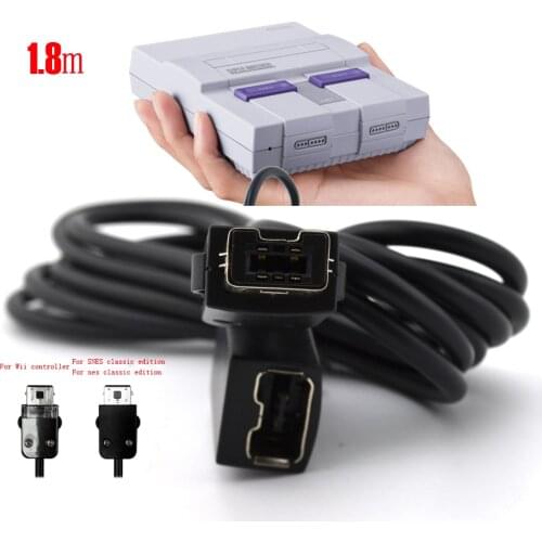 Xunbeifang 2pcs 1.8m Extension Cable for SNES Mini Classic/Wii/ Mini NES Classic controller Edition Handle extension cord