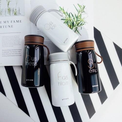 High-quality Handle Portable Thermos Bottle Insulated Stainless Steel Coffee Thermo Cup Vacuum Flask Bottle Keep Thermal Tea Cup