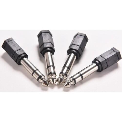 1Pcs 6.5mm 1/4 Male to 3.5mm 1/8 Female Stereo Audio Mic Plug Adapter Mini Jack