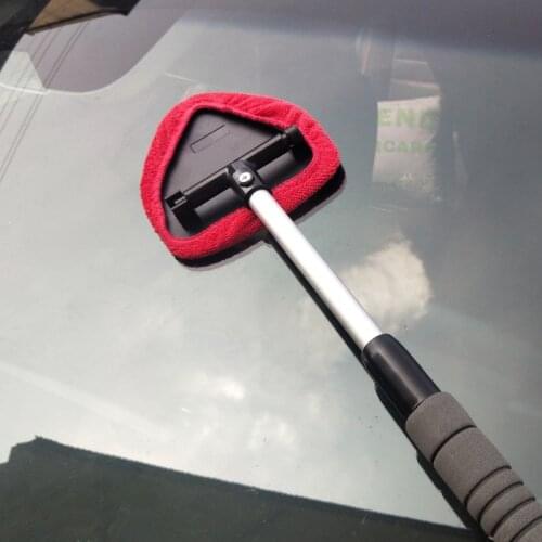 Car Glass Cleaning Brush Telescopic Window Glass Cleaner Car Windshield Cleaning Brush Window Scraping Mist Eliminator