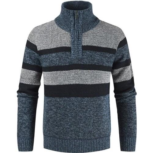 Brand Mens Sweaters Autumn Winter Warm Cashmere Wool Half Zipper Cardigan Sweaters Man Casual Knitwear Sweater Coat