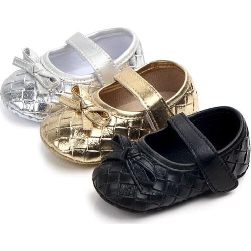 Infant Baby Girl Shoes Bowknot Anti-Slip Soft Sole Newborn First Walkers Toddler Infant Baby Girl Kids Shoes 0-18M 3 Color
