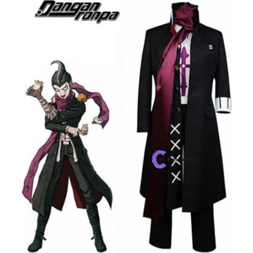 Game Danganronpa 2 Cosplay Gundam Tanaka Black Costume Full Sets Men Women Halloween Carnival Party Stage Performance costumes