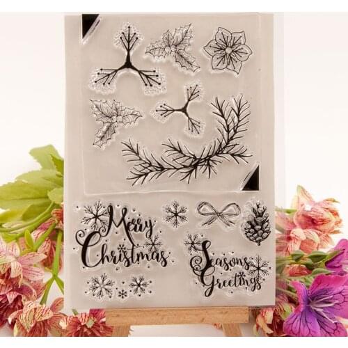 KLJUYP Christmas snowflake Clear Stamps Scrapbook Paper Craft Clear stamp scrapbooking
