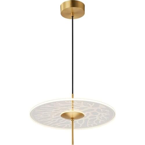 Modern Luxury Flying Saucer Copper Pendant Lights Dining Room Restaurant Bedside Bar Front Desk Nordic Bedroom LED Pendant Lamps