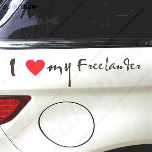 28x6.8cm I love my car Body Decal Bumper Sticker Styling Door Window Decoration For Land Rover Freelander 1 2 3 accessories