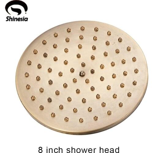 Antique Brass 8 Inch Shower Head Bathroom Shower Accessory for Shower Faucet Set High Quality Round Shape