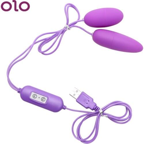 OLO Vibrating Eggs 2 Shapes Bullet Vibrator 12 Frequency USB Vibrators G-spot Massage Sex Toys for Women Female Adult Product