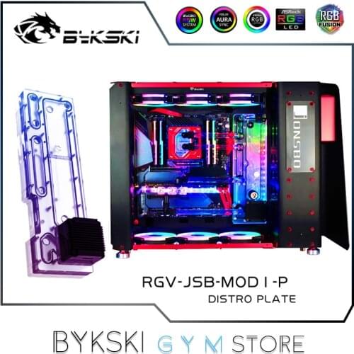 Bykski Distro Plate For JONSBO MOD 1 Case, 360 Radiator Water Cooling Loop Solution, 12V/5V RGB SYNC, RGV-JSB-MOD1-P