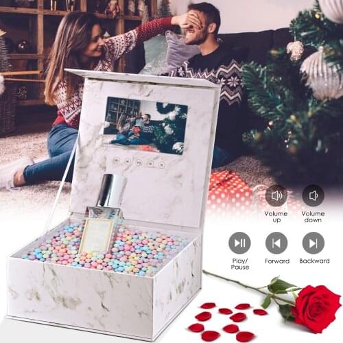 7in Gift Box LCD Screen Video Surprise Box With Video Message Gift For Valentines Day/Anniversary/Birthday/Corporate Girlfriend