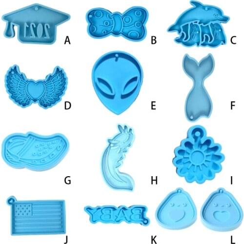 Pendants Silicone Mould DIY Crafts Jewelry Casting Tool Keychain Epoxy Resin Mold