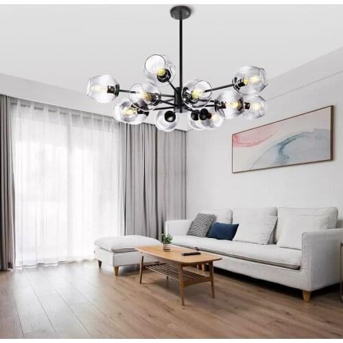 Modern industry brand chandelier ceiling industrial light fixture glass for kitchen kitchen chandeliers ventilador de techo