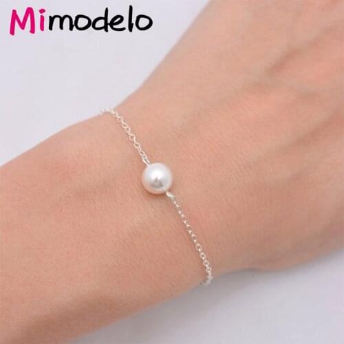 Bracelet Simple Pearl Bracelet Imitation Pearl Bead Gold Chain Bracelets For Women