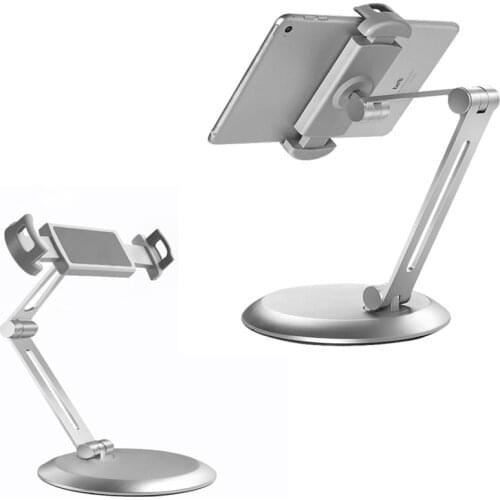 Adjustable Tablet Stand, Heavy Duty Desktop Tablet Holder Mount Metal Arm Support 4-11" Mobile Phone/Tablets for iPhone iPad