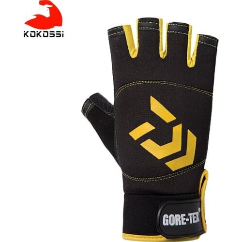 KoKossi Fingerless Fishing Gloves Comfortable Breathable Wear-resistant Palm Non-slip Durable Skin-friendly Fabric Riding Gloves