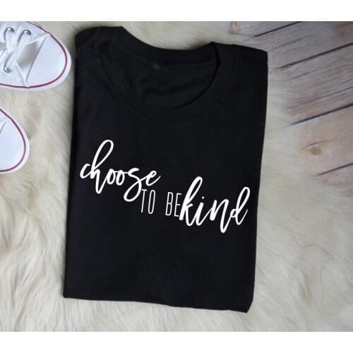 Skuggnas Choose to be Kind teacher t shirts inspiration slogan yellow grunge Christian women fashion tumblr shirt camisetas tops