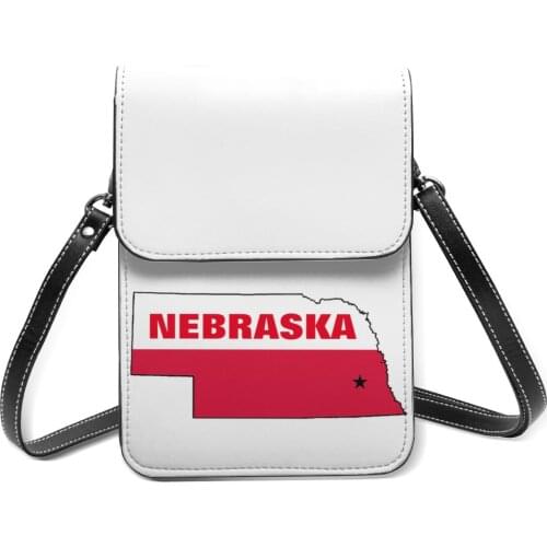 Map Shoulder Bag Gifts Stylish Mobile Phone Bag Leather Travel Student Bags