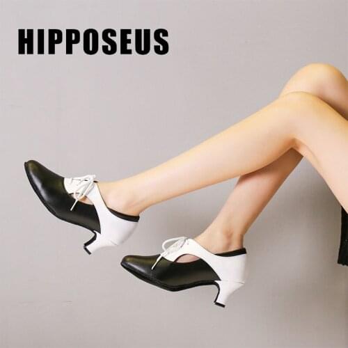 Women Leather Dance Shoes Salsa Tango Girls Latin Ladies Modern Ballroom Dance Shoes High Heels Soft Dancing ShoesProfessional