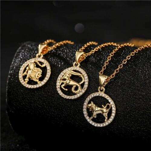 WUKALO Women's Pendants Zodiac Signs