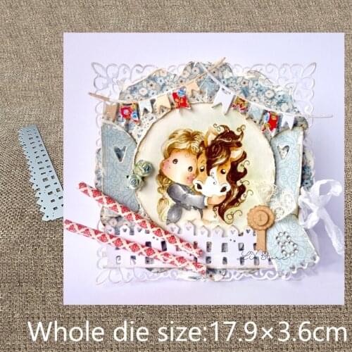 XLDesign Craft Metal Cutting Dies stencil mold lovely fence edge decoration scrapbook Album Paper Card Craft Embossing die cuts