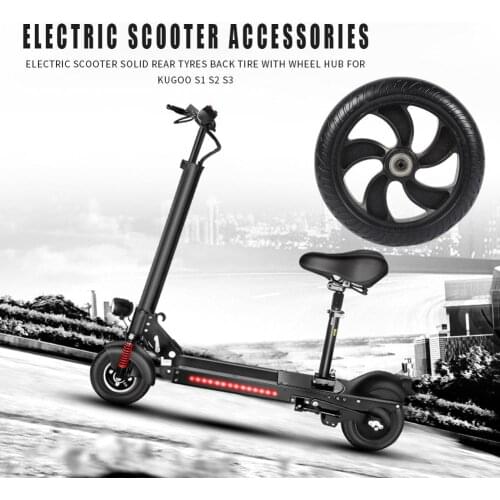 Hot Sale Rear Wheel Delicate Texture Solid Skateboard Solid Rear Tire with Wheel Hub for Kugoo S1 S2 S3 Electric Scooter