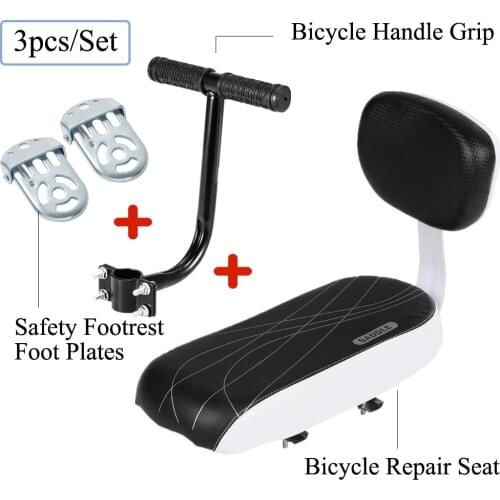 Bicycle Back Seat Cycling Bike Bicycle MTB PU Leather Soft Cushion Rear Rack Seat Children Seat with Back Rest