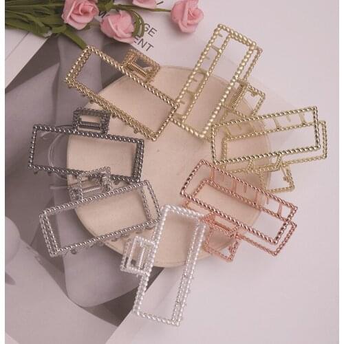 Rectangle Women Girls Hair Claws Fashion Vintage Crab Clips Large Metal Hairpins Ponytail Holder Casual Headwear Accessories