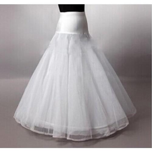 Hot Sale 1 Hoop A Line Bone Petticoats For Wedding Dress Wedding Skirt Accessories Slip Lace Trim In Stock