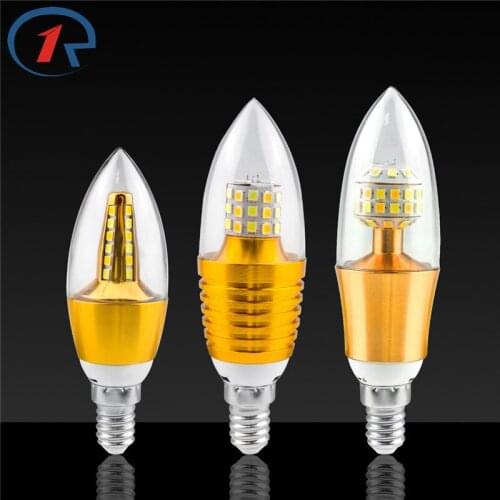 ZjRight E14 LED energy saving lighting bulb 6W 8W 10W AC65-260V Interior Lighting restaurant decor 3 in 1 LED Candle Light Bulbs