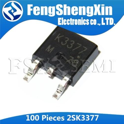 100pcs 2SK3377 TO-252 K3377 TO252 Triode MOS Field Effect Transistor