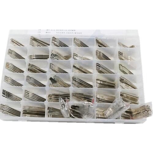 200Pcs 40 Type Full Set LISHI 2 in 1 Engraved Line Key Scale Shearing Teeth Blank Car Key Locksmith Tools Supplies