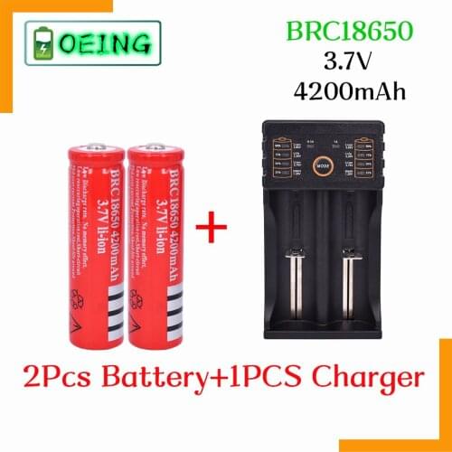 2021 Original 18650 3.7V 4200 mAh 18650 Lithium Rechargeable Battery For GTL EvreFire Flashlight batteries+ Lii-202 100B Charger