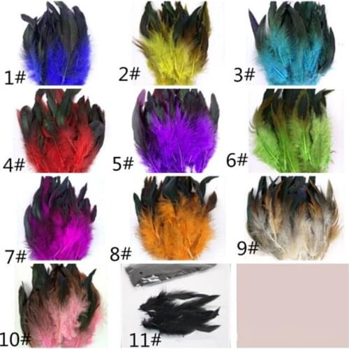 50Pcs Natural Color Rooster Feathers 6-8 Inch Pheasant Chicken Feather for Crafts Jewelry Earring Making Plumes