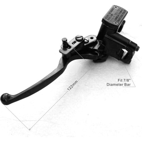 7/8inch Universal Motorcycle Hydraulic Pump Brake Clutch Lever Master Caliper Cylinder Control for 50-125cc - Left Side - Black