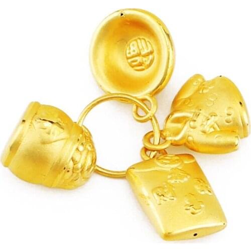 Pure 999 24K Yellow Gold Bracelet 3D Baby Gift Bracelet