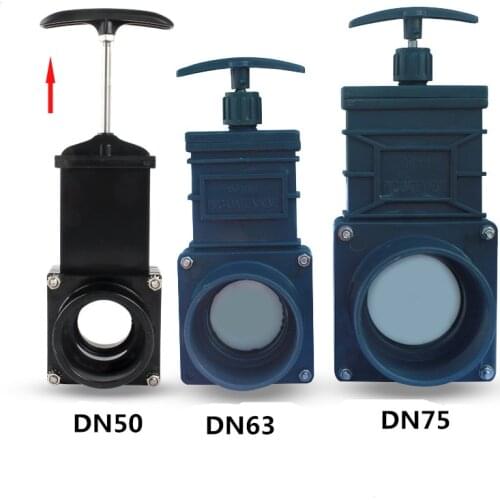 DN50/DN63/DN75 Camp drain valve sewage RV valve UPVC caravan gate valve with good corrosion and pressure resistance
