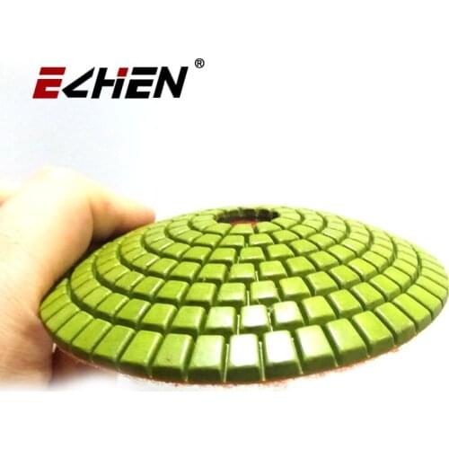 Arc Bowl Type Resin Diamond Convex Wet Flexible Polishing Pad for Stone Edge on Angle Grinder