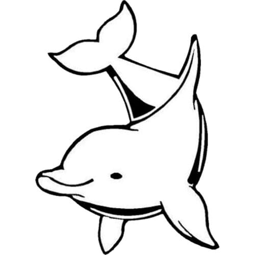 Interesting Car Sticker Accessories Dolphin Car Styling Decal Vinyl Car Window Cover Scratches Waterproof PVC 14cm*10cm