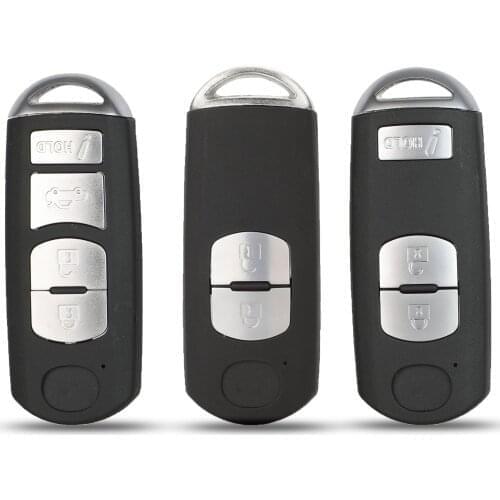 Kutery 2/3/4 Buttons Replacement Remote Car Key Shell Case Fob For Mazda 3 6 CX-3 CX-5 with Uncut Blade