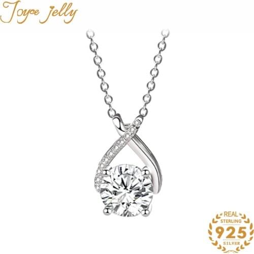 JoyeceJelly Trendy 925 Sterling Silver Jewelry Set Moissanite Engagement Jewelry Sets For Charm Women Ring Silver Jewelry Gift