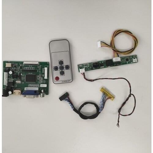 Kit Work for HSD101PFW2-C00/HSD101PFW2-B01 1024x600 30pin LED driver panel Controller Board DIY LVDS 2AV LCD HDMI VGA remote