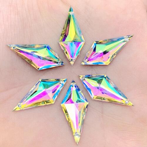 Crystals Gems Rhinestones for Decorations Flatback Round &Flower &Rhombus Strass Stone Jewelry AB Diamonds DIY