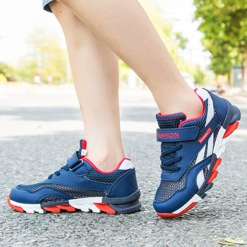 Summer Kids Sneakers Breathable Air Mesh Running Shoes Childrens Outdoor Sport Shoes Velcro Army Green Gym Shoes Tenis Infantil